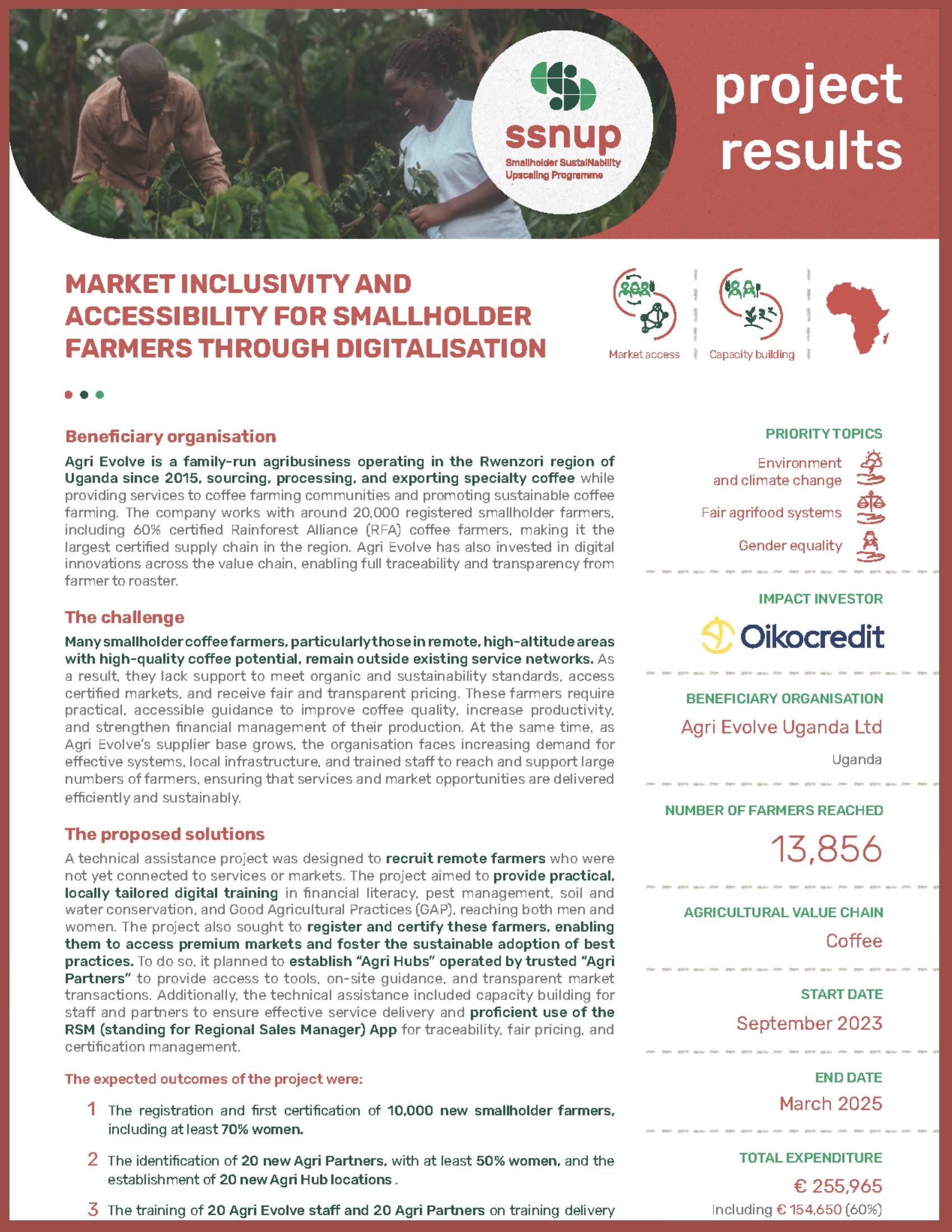 Cover Market inclusivity and accessibility for smallholder farmers through digitalisation 
