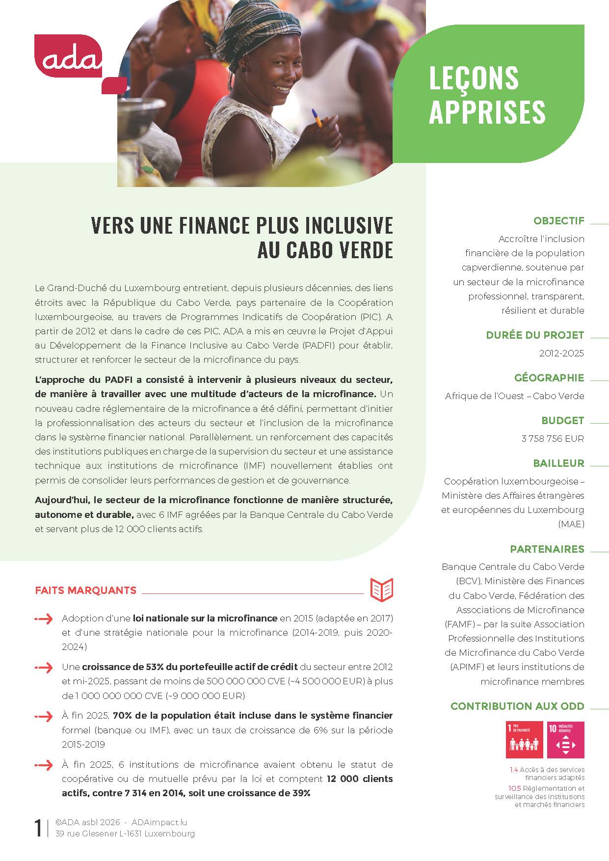 Cover Vers une finance plus inclusive au Cabo verde