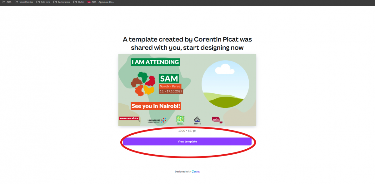 Screenshot from Canva