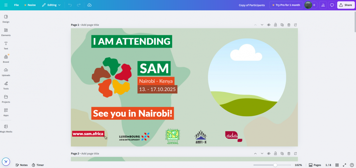 Screenshot from Canva