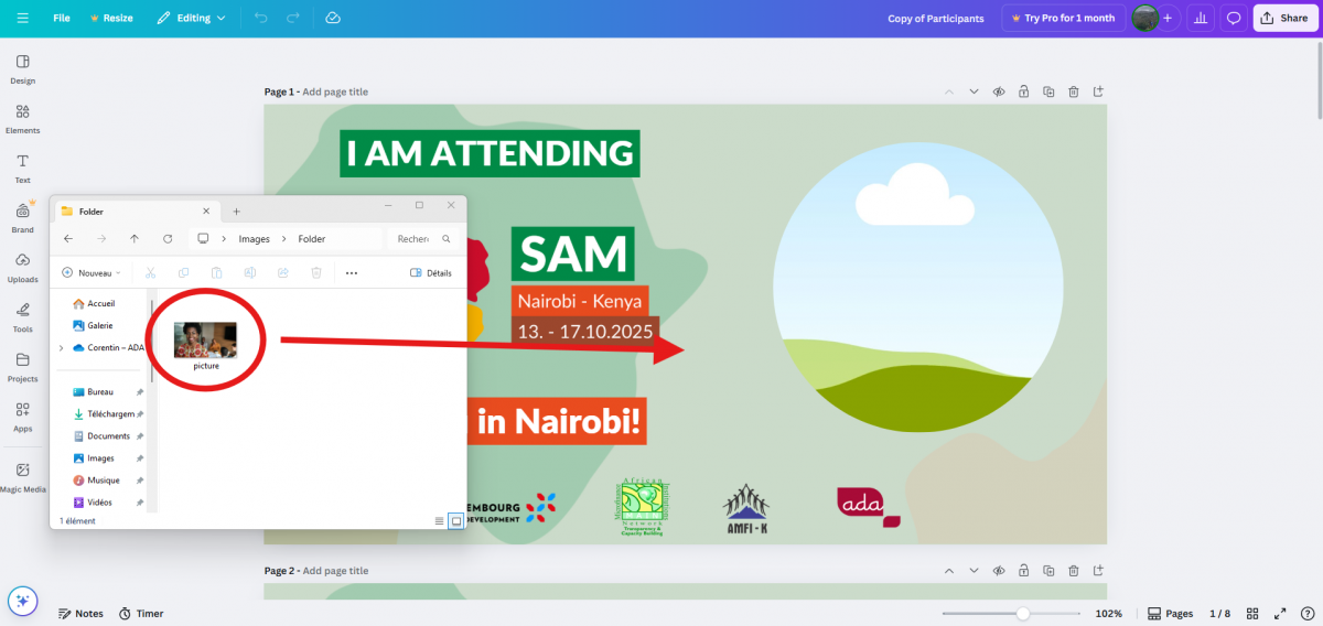 Screenshot from Canva