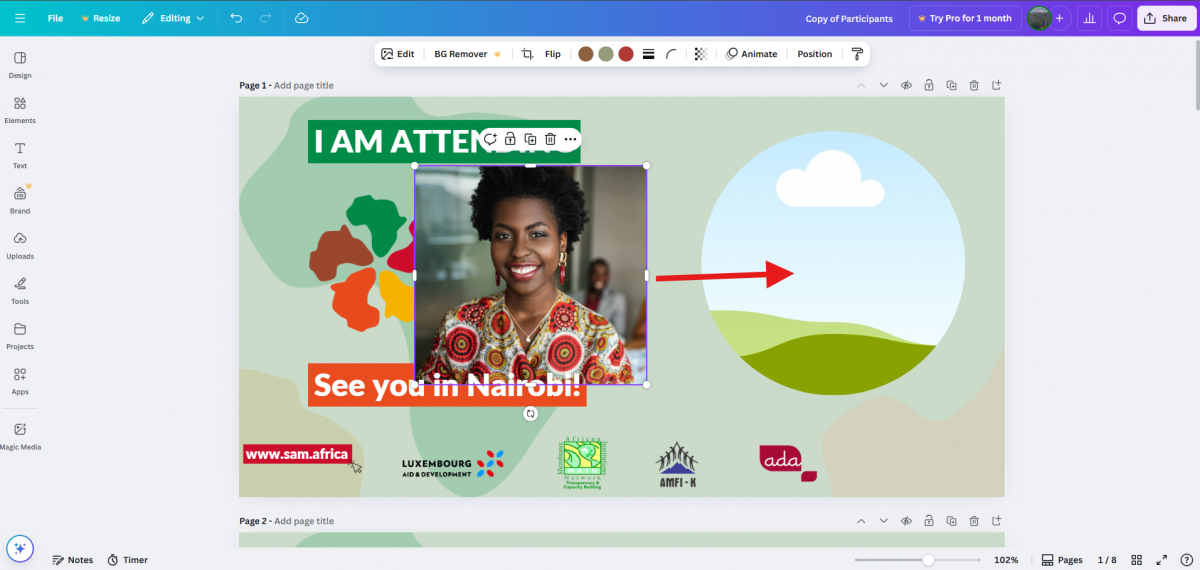 Screenshot from Canva